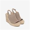 NeroGiardini Espadrille Wedge Slingback - Beige Suede